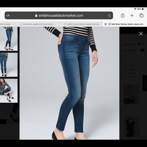 WHBM skinny ankle jeans